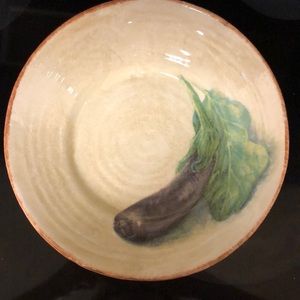 WILLIAMS-SONOMA JARDIN POTAGER PASTA/SALAD BOWL MADE IN ITALY 9 3/4” x 2 1/4”